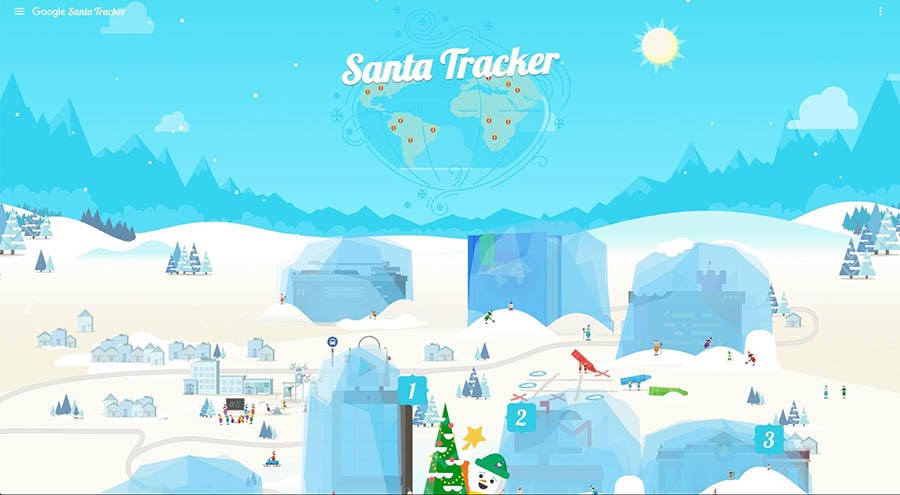 Google’s Santa Tracker website.