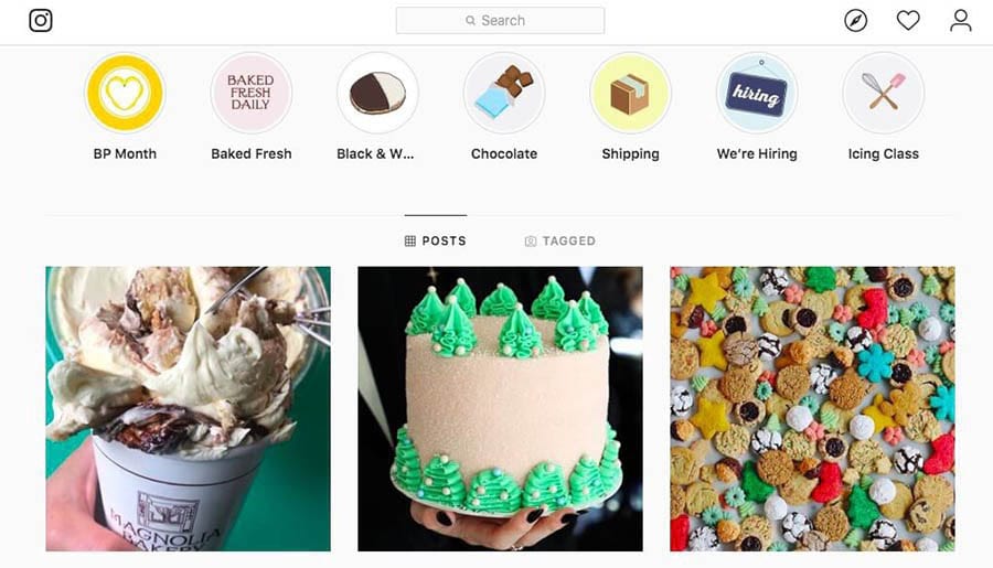 Publicaciones de comida casera en Instagram