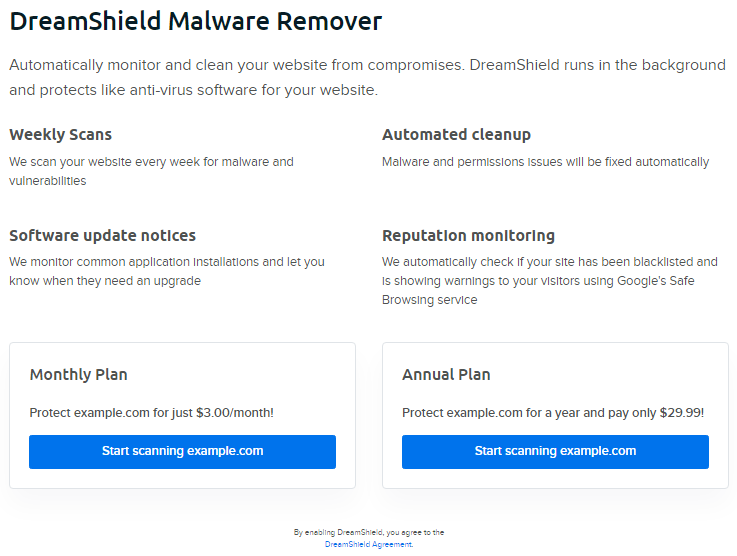 DreamShield malware removal tool by DreamHost