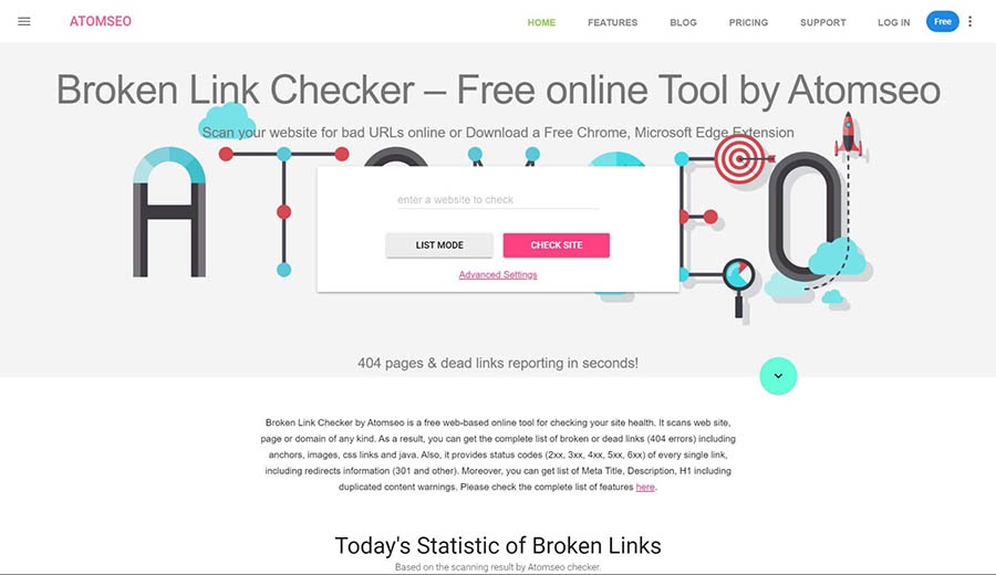 La herramienta Broken Link Checker para encontrar errores 404 en tu sitio web.