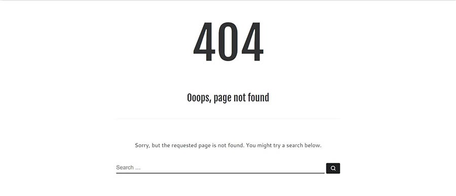 A custom 404 error page.