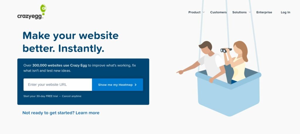O site Crazy Egg