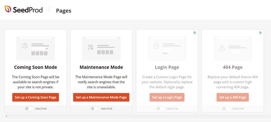 Creating a maintenance mode page using the SeedProd plugin