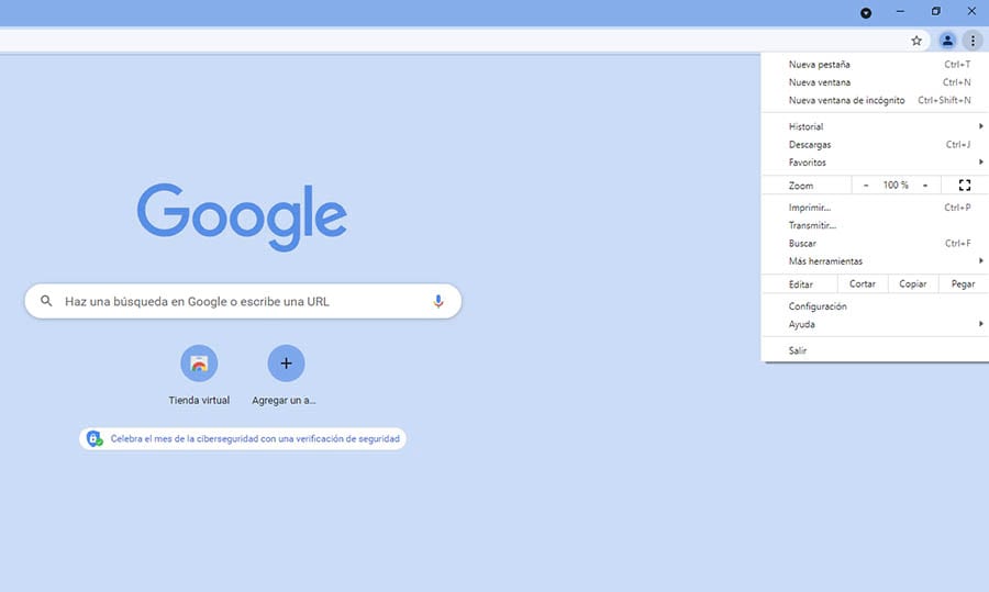 Cómo acceder a las configuraciones en Google Chrome. 
