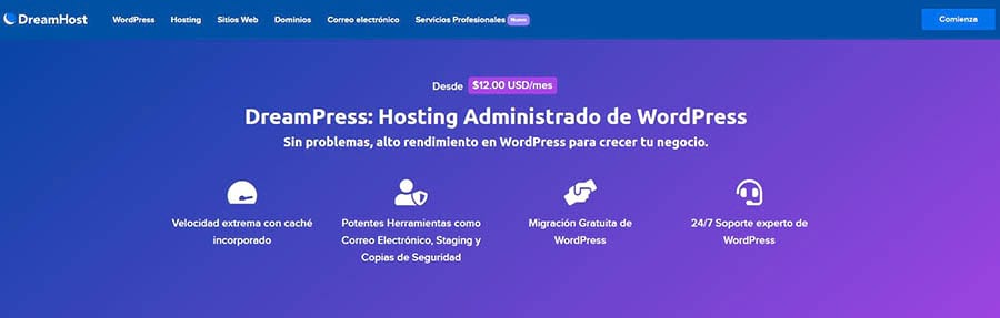 Alojamiento de WordPress administrado, DreamPress.