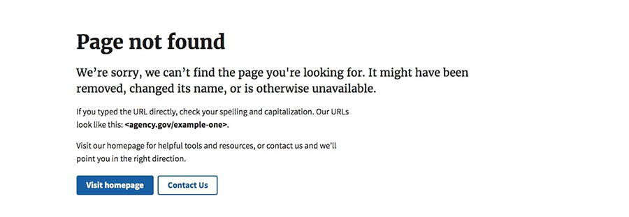 Una página de error 404
