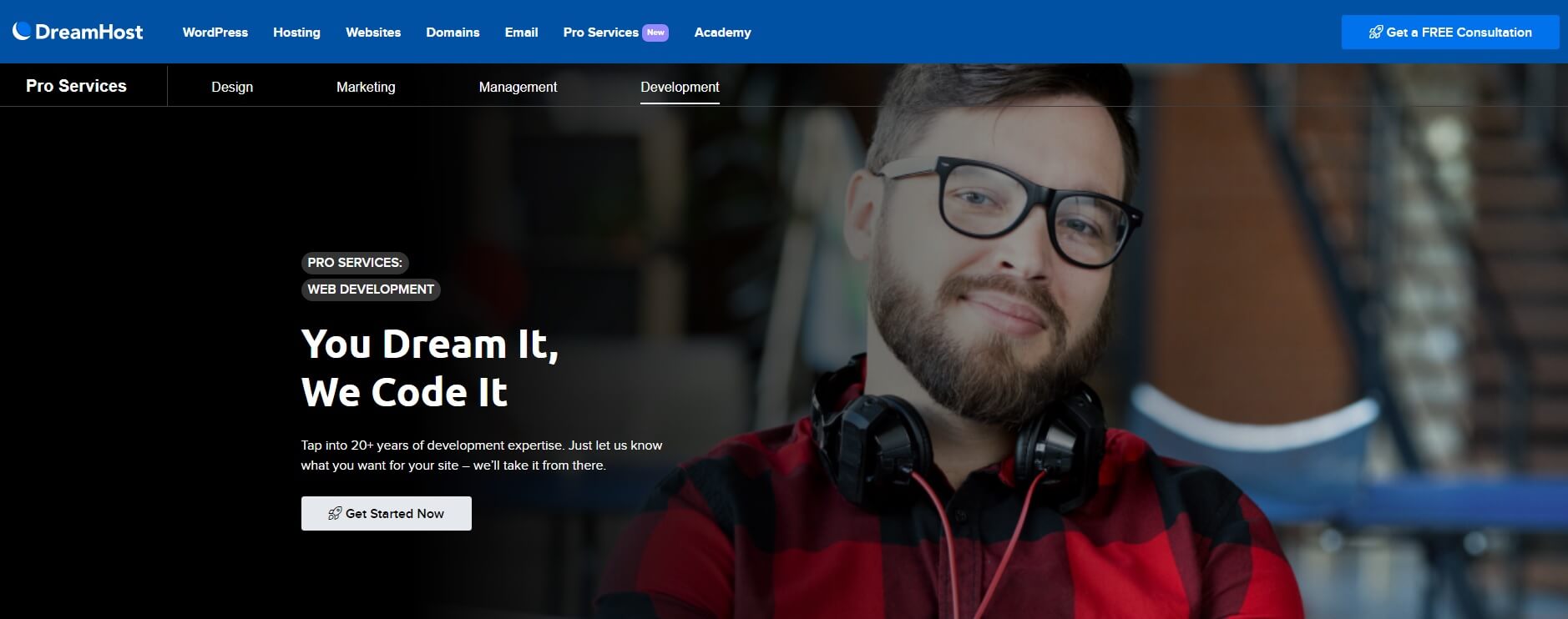 DreamHost Pro Services - WordPress website design