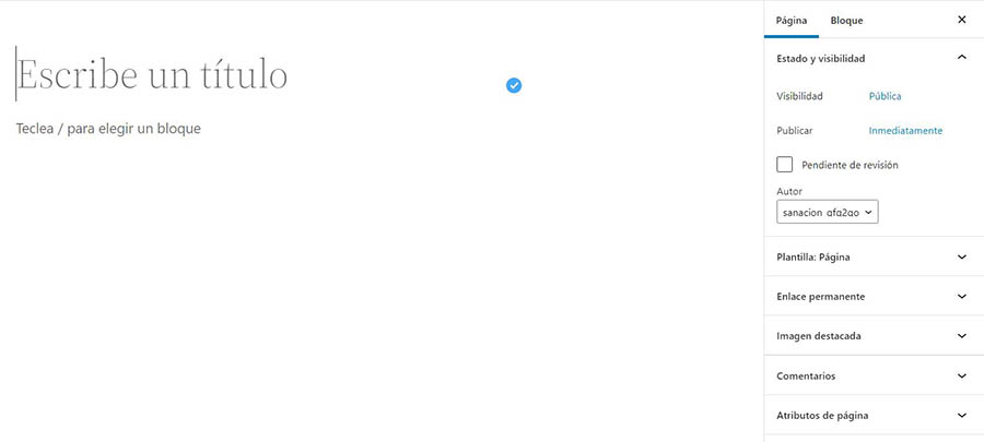 Plantillas de página de edición de publicaciones.