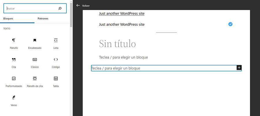 Plantilla de Editor de Bloques