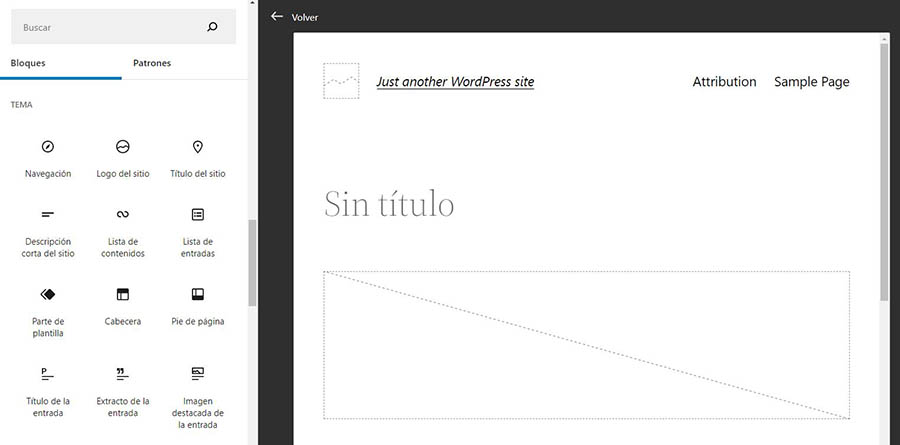 Plantilla de temas de bloque