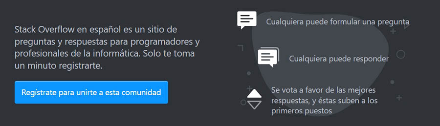 Página inicial Stack Overflow en español
