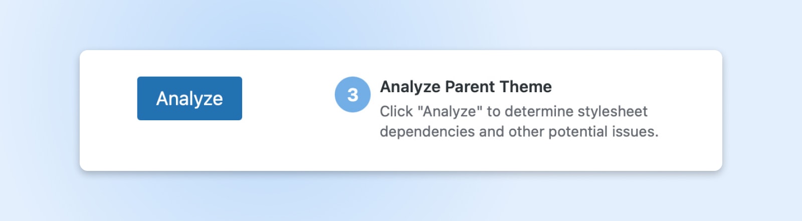 step 2: analyze parent theme