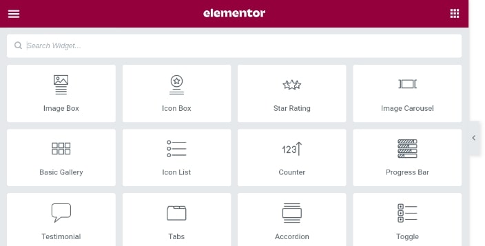 Elementor Widgets in Free Version