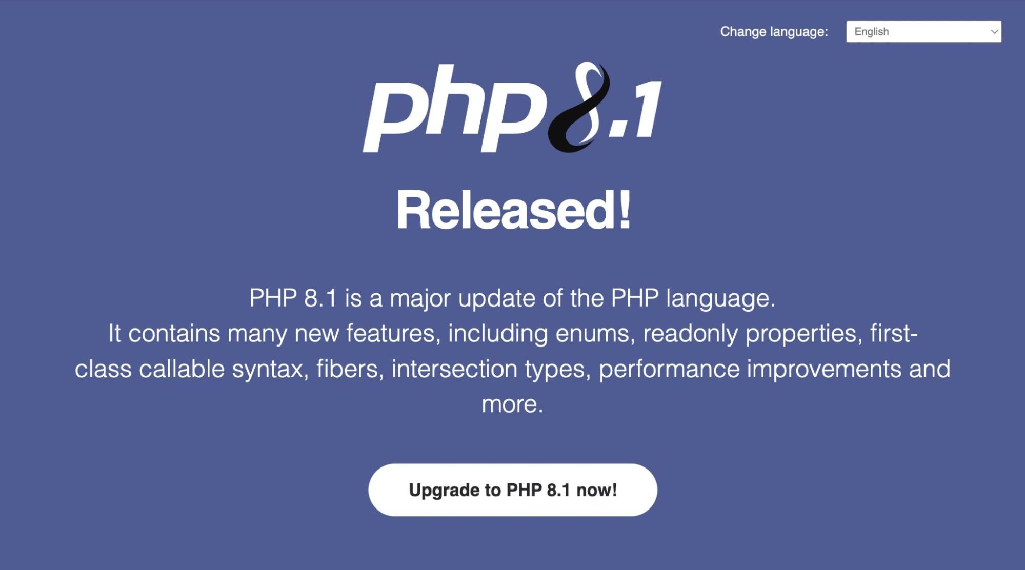 PHP 8.1 released