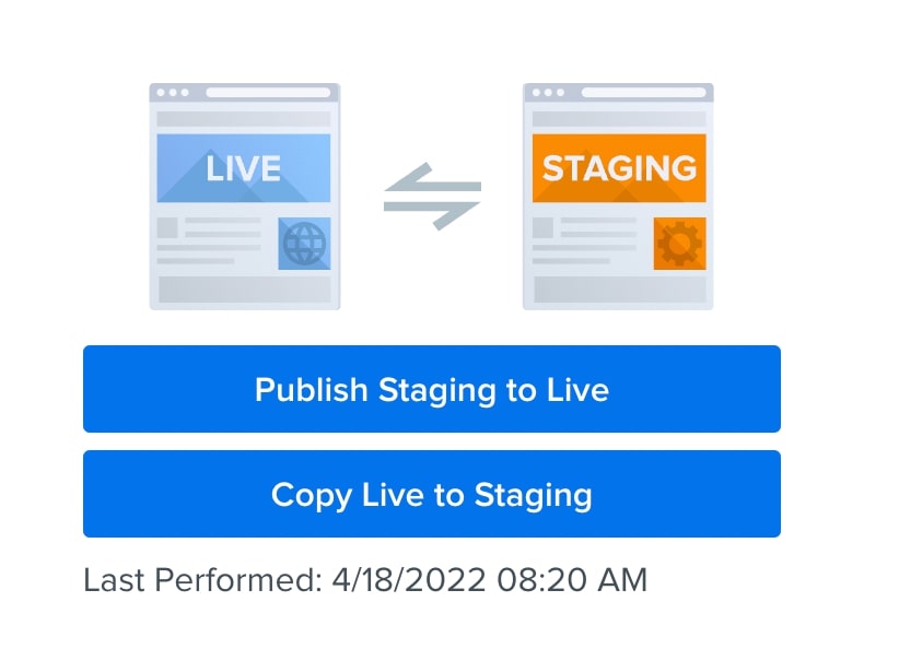 push staging environment to live