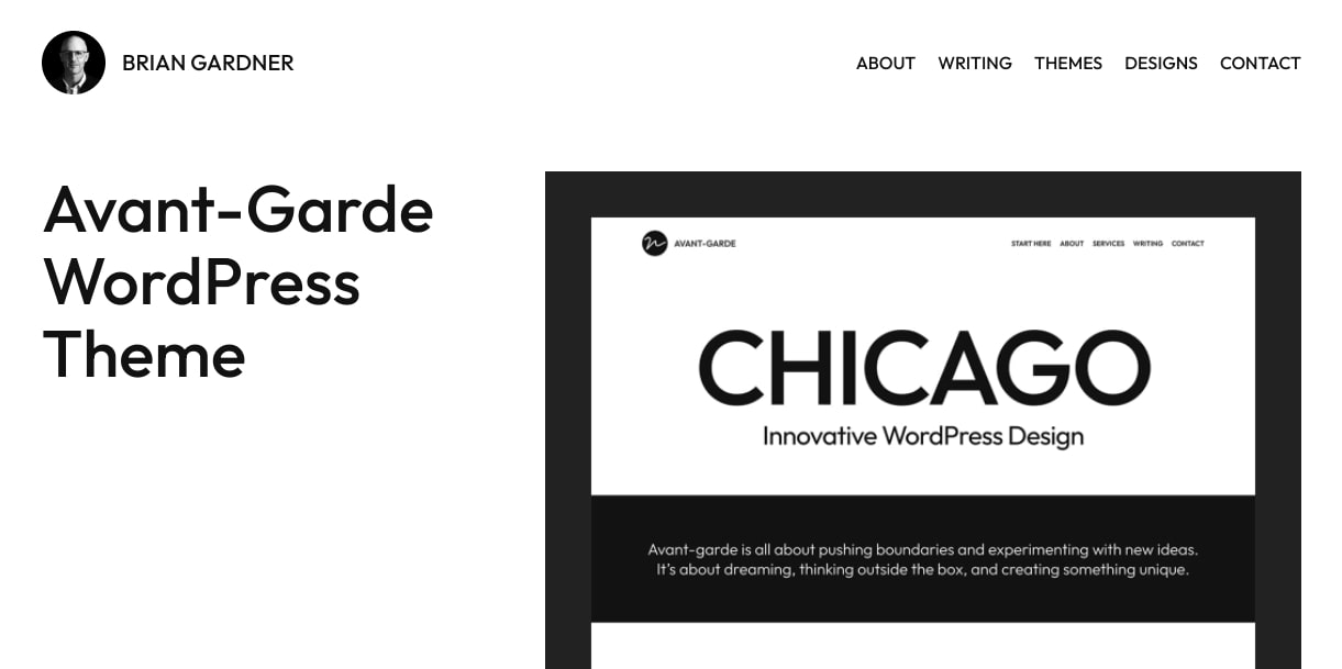 Tema de WordPress Avant Garde