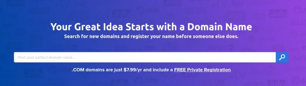 domain names from DreamHost