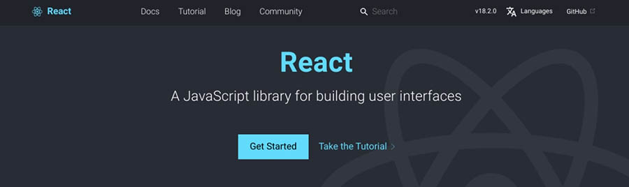 El sitio web de React.
