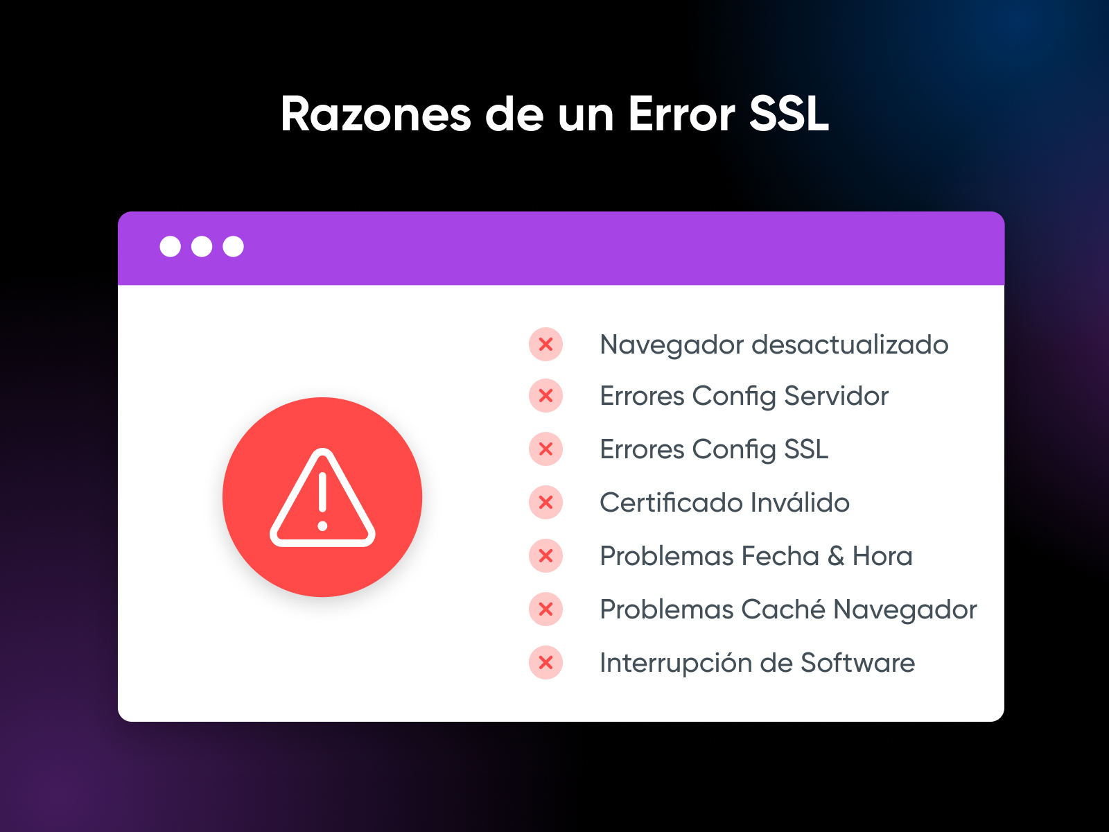 Causas posibles error SSL