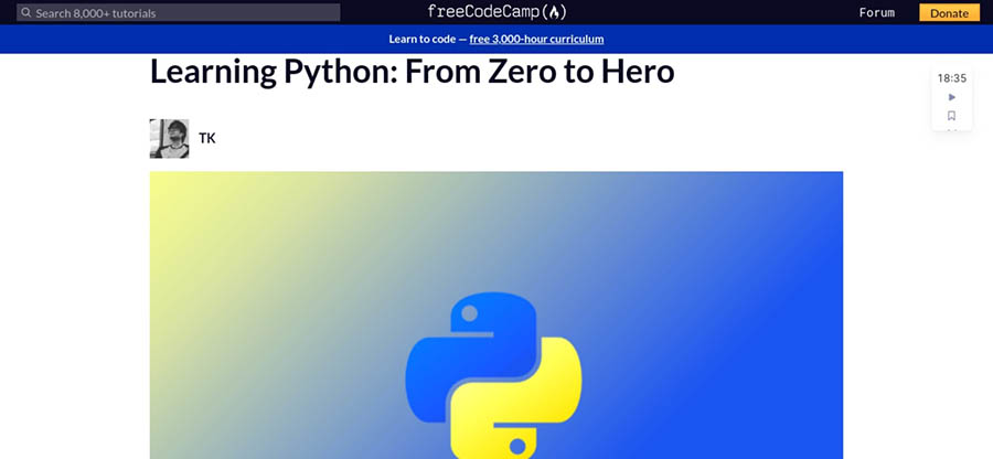 Curso de Python en Free Code Camp.
