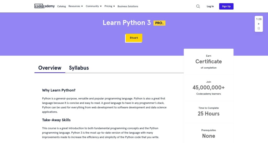 Codecademy Learn Python 3