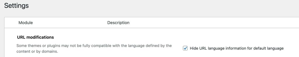 Ocultar linguagem da URL
