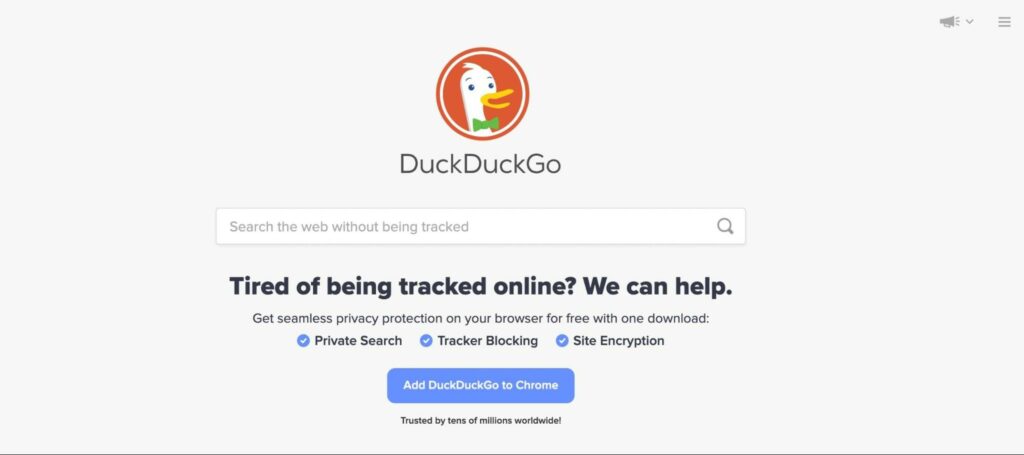 DuckDuckGo website