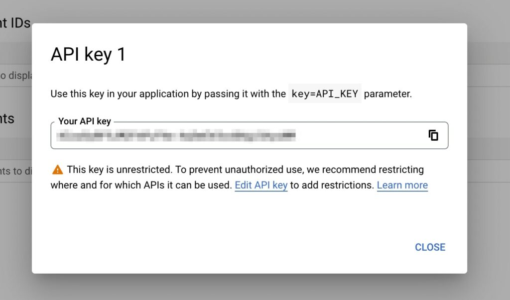 API key