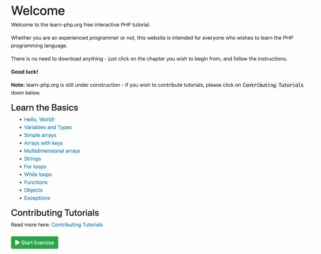 learn-php.org tutorial