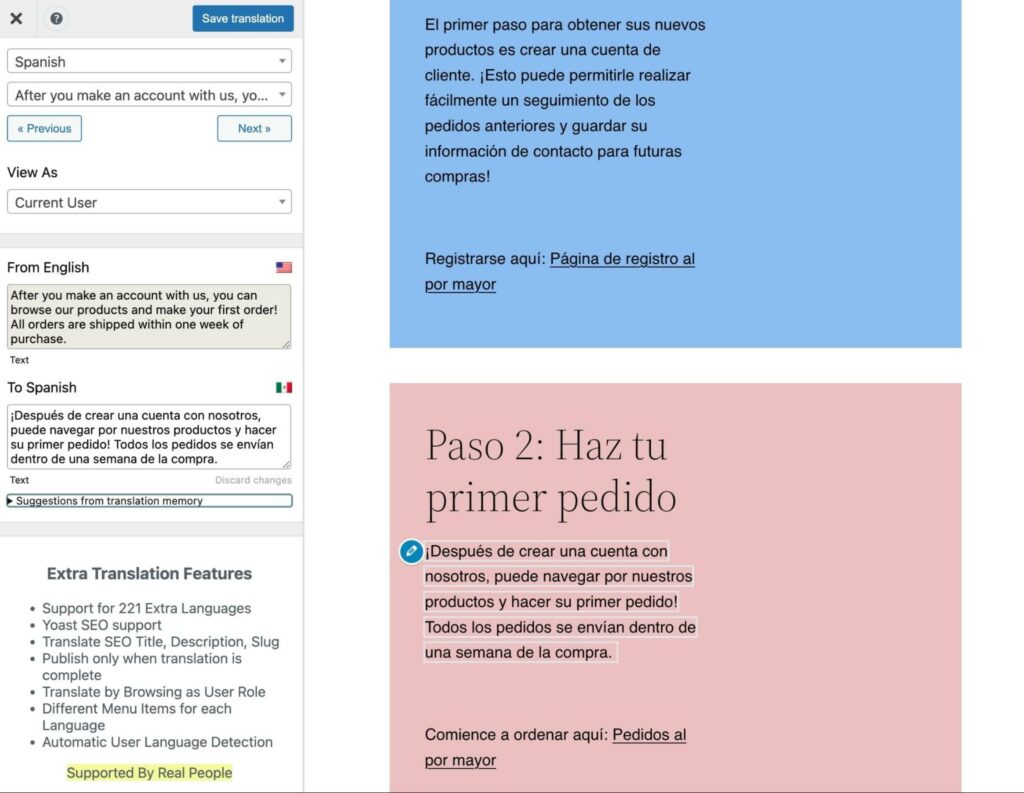 Tradução manual