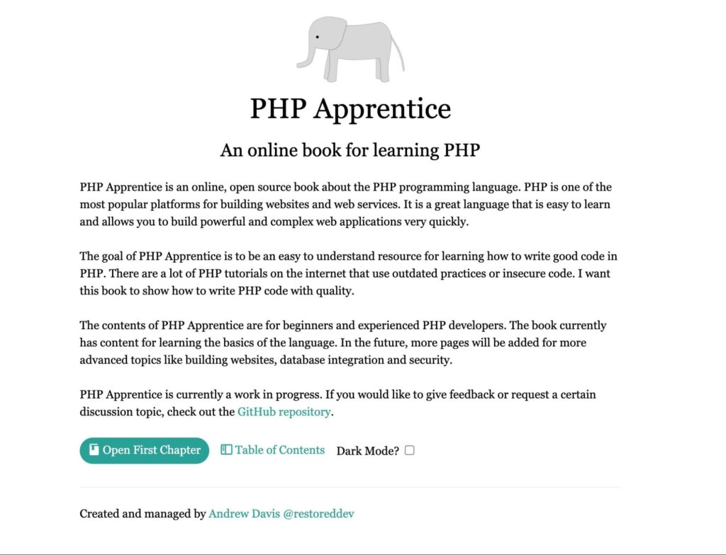 php apprentice overview