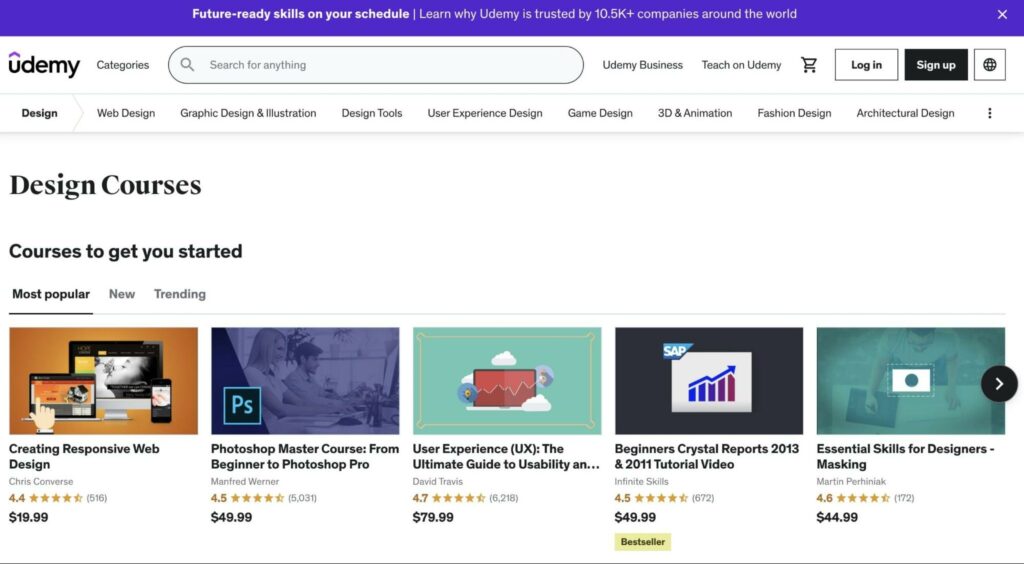 Udemy design courses