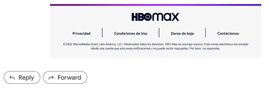 La opción de opt-out en un correo electrónico.