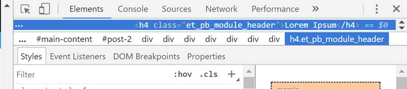 Analyzing an element’s CSS class