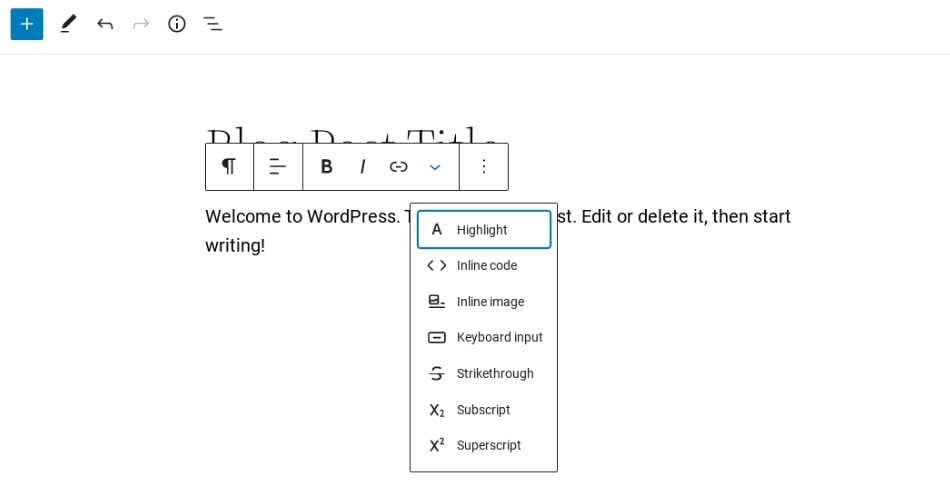 modify text styles in the WordPress block editor