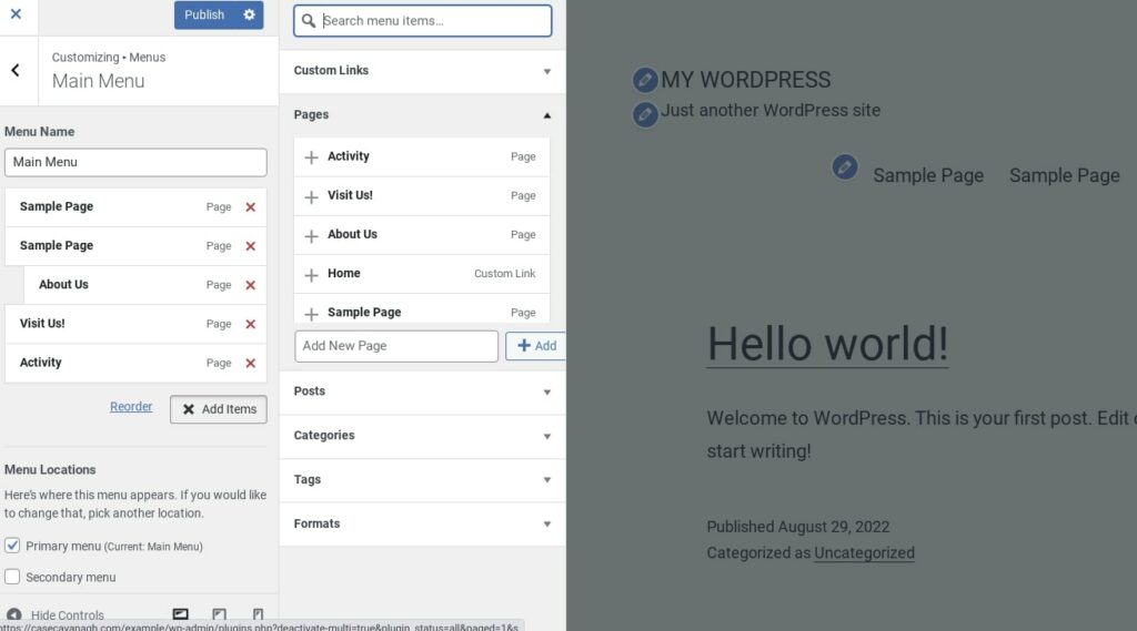 Adding a new WordPress menu item - Easy WP Guide