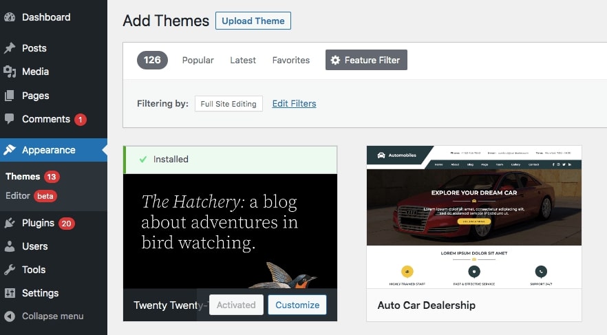 WordPress themes