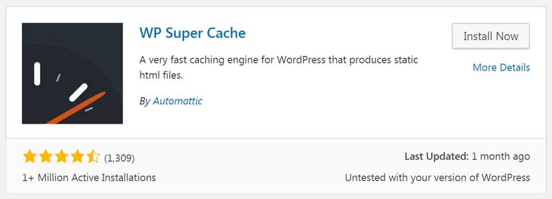 WP Super Cache WordPress plugin