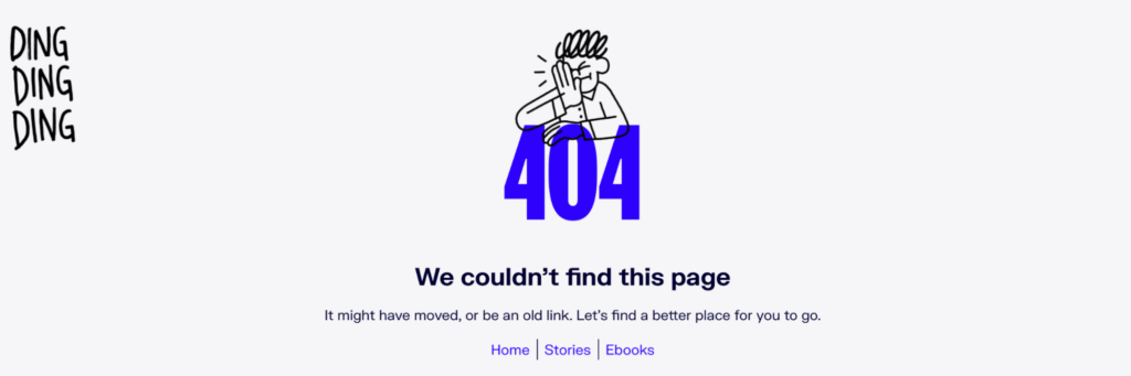 An example 404 error page