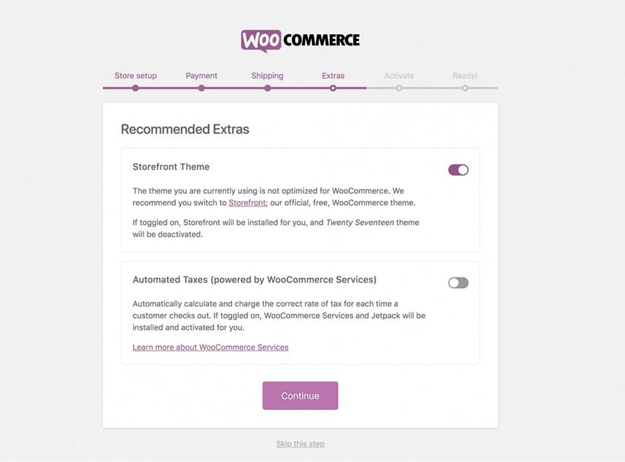 Configuraciones opciones adicionales en WooCommerce