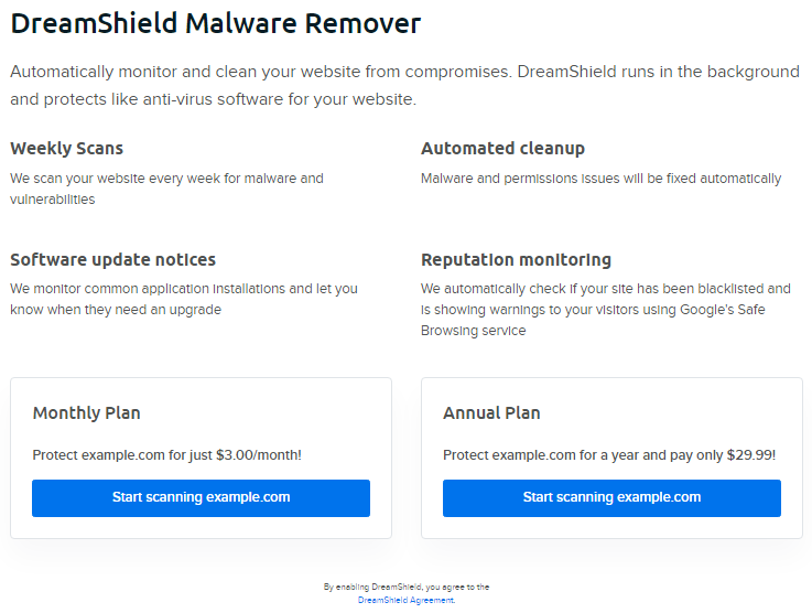 DreamShield Malware Remover from DreamHost