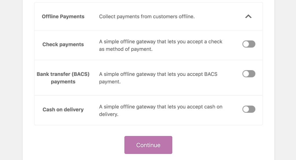 configuring accepted payment methods in WooCommerce