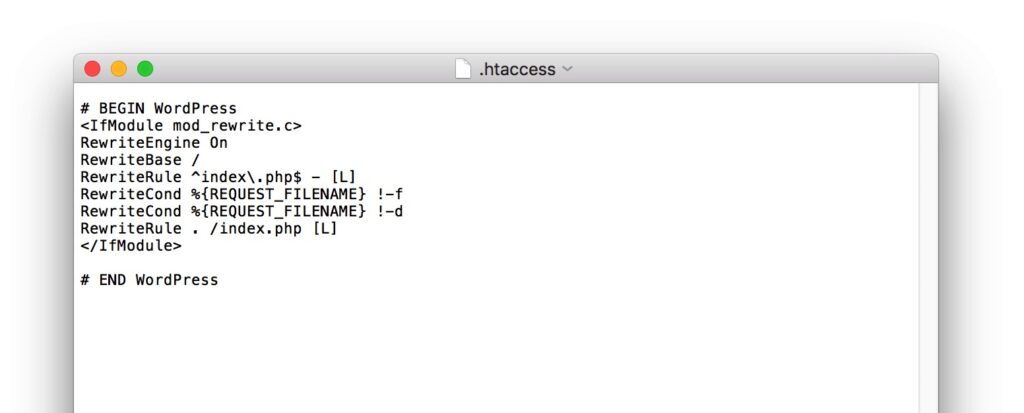 WordPress .htaccess file