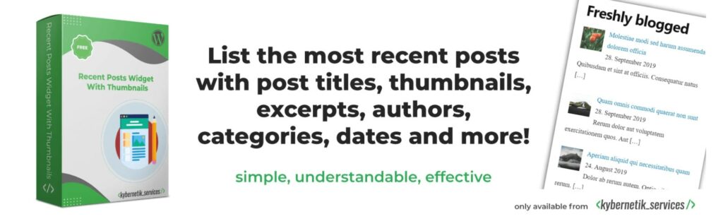Widget de Posts Recentes com Miniaturas do Plugin WordPress