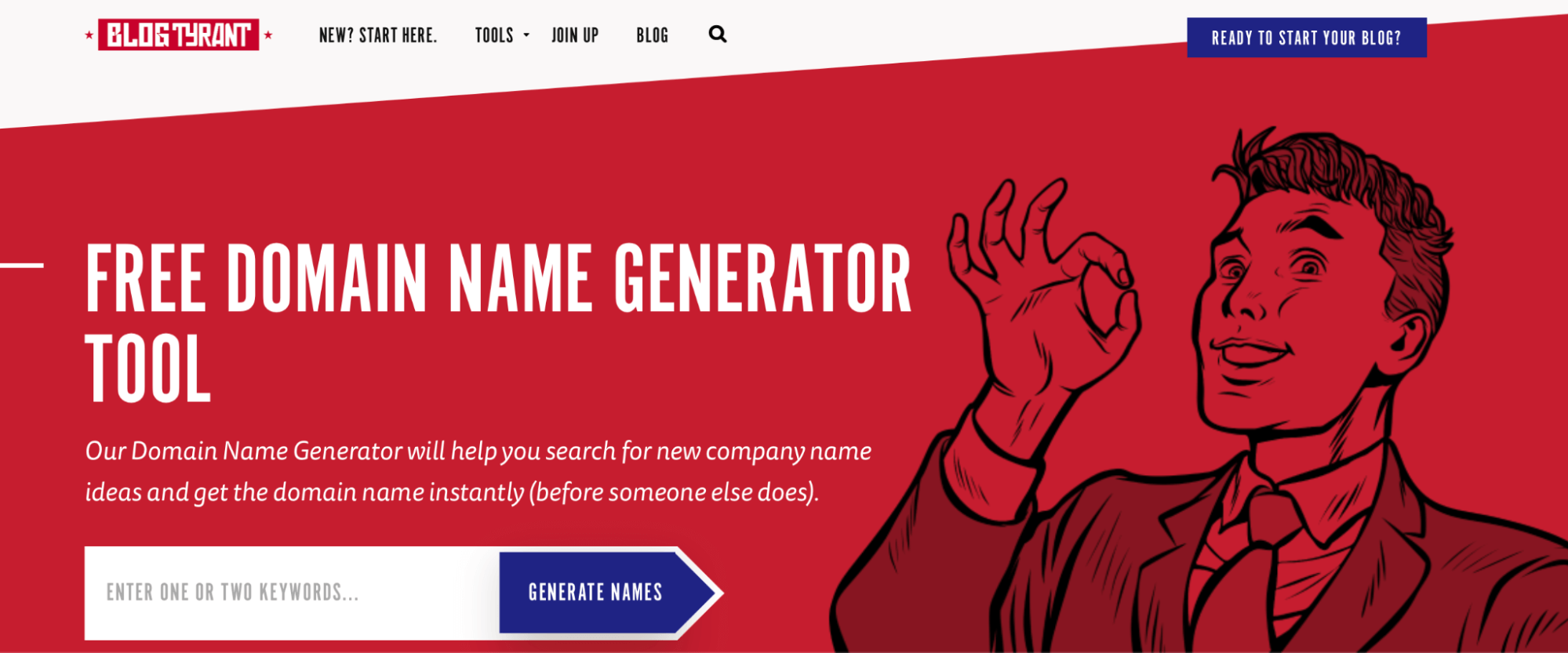 Blog Tyrant free domain name generator
