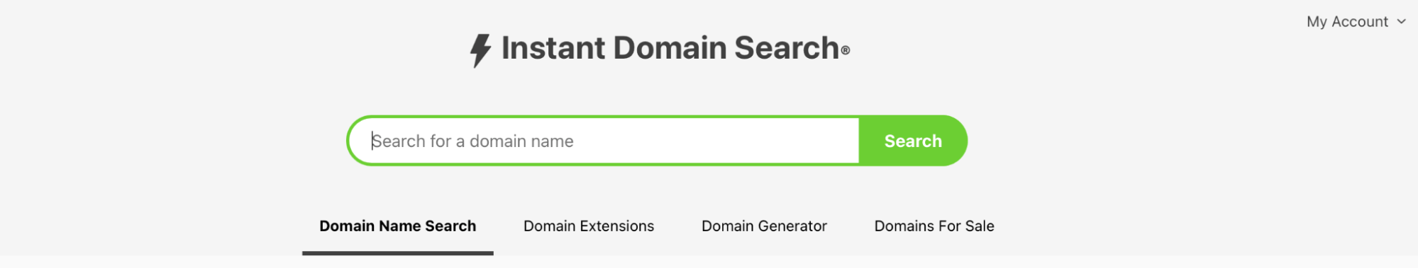 Instant Domain Search tool