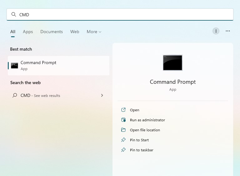 Launching the Command Prompt in Windows