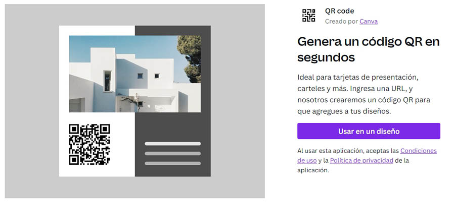 Un generador de códigos QR.