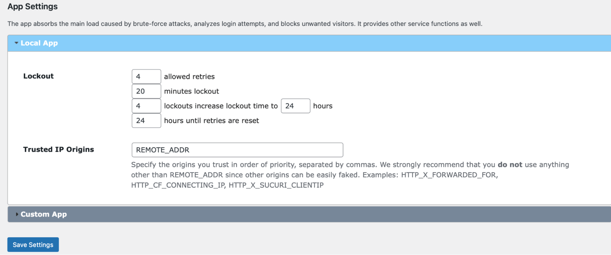 Configure the Limit Login Attempts Reloaded plugin on WordPress