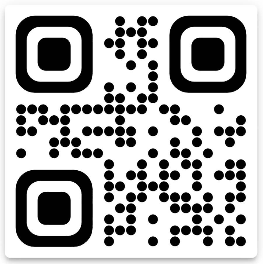 Un código QR con marcadores de posición.